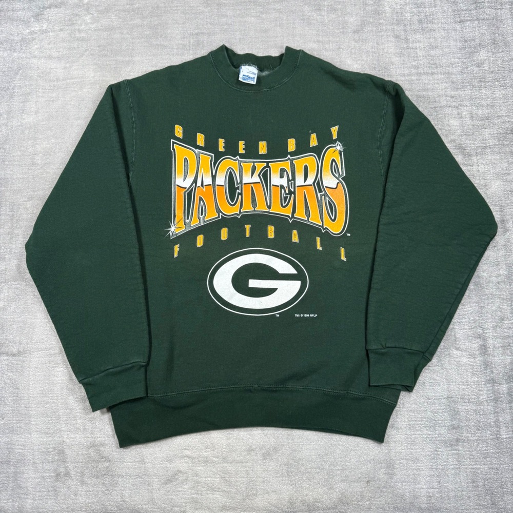 Green Bay Packers Sweatshirt Mens Large Green Vintage 1994 Salem Sportswear NFL